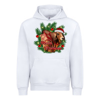 White merry Christmas brahman bull Urban Hoodie - RanaPortraitStore