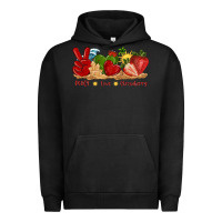 Pigment Black peace love strawberry with summer Urban Hoodie - texasbilliewilder