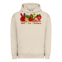 Pigment French Oak peace love strawberry with summer Urban Hoodie - texasbilliewilder
