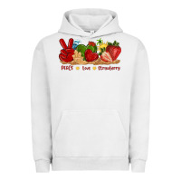 Pigment Lunar Rock peace love strawberry with summer Urban Hoodie - texasbilliewilder