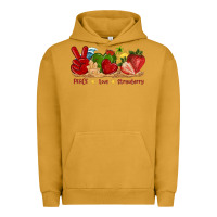 Pigment Peanut Butter peace love strawberry with summer Urban Hoodie - texasbilliewilder