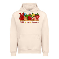 Sandshell peace love strawberry with summer Urban Hoodie - texasbilliewilder