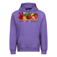 Tulip peace love strawberry with summer Urban Hoodie - texasbilliewilder