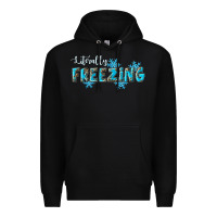 Black literally freezing winter Premium Hoodie - RanaPortraitStore