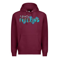 Burgundy literally freezing winter Premium Hoodie - RanaPortraitStore