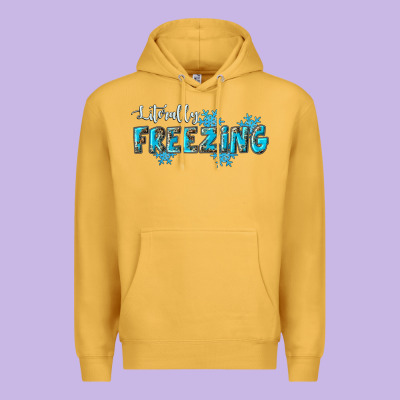 Literally Freezing Winter Premium Hoodie Designed By Ranaportraitstore