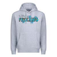 Heather Grey literally freezing winter Premium Hoodie - RanaPortraitStore