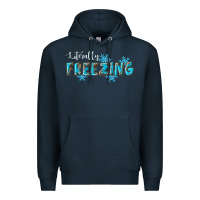 Navy literally freezing winter Premium Hoodie - RanaPortraitStore
