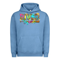 Pigment Pebble Blue river squad with leopard Urban Hoodie - texasbilliewilder