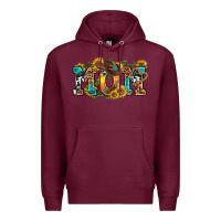 Burgundy western mom Premium Hoodie - texasbilliewilder