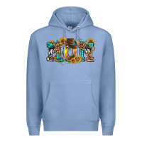 Colony Blue western mom Premium Hoodie - texasbilliewilder