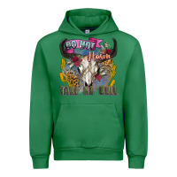 Emerald do not harm take no bull cow skull Urban Hoodie - Zillion Design Studio