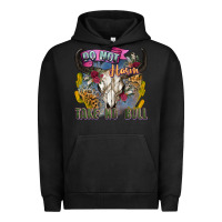 Pigment Black do not harm take no bull cow skull Urban Hoodie - Zillion Design Studio