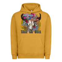 Pigment Peanut Butter do not harm take no bull cow skull Urban Hoodie - Zillion Design Studio