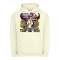 Pigment Pistachio do not harm take no bull cow skull Urban Hoodie - Zillion Design Studio