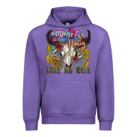 Tulip do not harm take no bull cow skull Urban Hoodie - Zillion Design Studio
