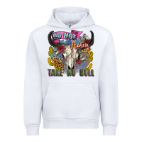 White do not harm take no bull cow skull Urban Hoodie - Zillion Design Studio
