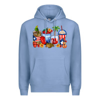 Colony Blue puerto rico coffee cups Premium Hoodie - Zillion Design Studio
