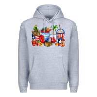 Heather Grey puerto rico coffee cups Premium Hoodie - Zillion Design Studio