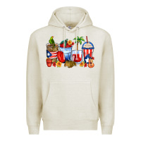 Oatmeal Heather puerto rico coffee cups Premium Hoodie - Zillion Design Studio