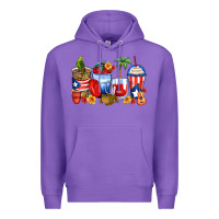 Purple puerto rico coffee cups Premium Hoodie - Zillion Design Studio