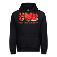 Black peace love watermelon Urban Hoodie - texasbilliewilder