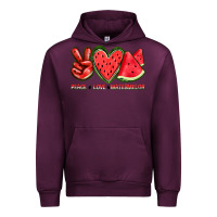 Mauve Wine peace love watermelon Urban Hoodie - texasbilliewilder
