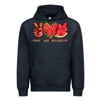 Navy peace love watermelon Urban Hoodie - texasbilliewilder