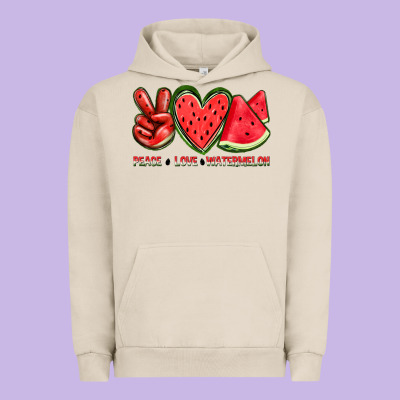 Peace Love Watermelon Urban Hoodie Designed By Texasbilliewilder