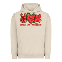 Pigment French Oak peace love watermelon Urban Hoodie - texasbilliewilder