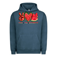 Pigment Midnight Navy peace love watermelon Urban Hoodie - texasbilliewilder