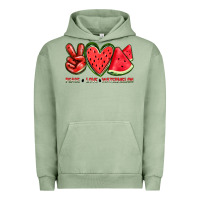 Pigment Oil Green peace love watermelon Urban Hoodie - texasbilliewilder