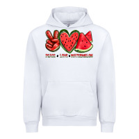 White peace love watermelon Urban Hoodie - texasbilliewilder