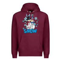 Burgundy let it snow Premium Hoodie - RanaPortraitStore