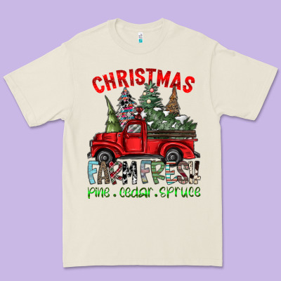Christmas Farm Fresh Premium Tee Designed By Cowhidedigitalart