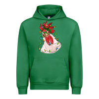 Emerald christmas rooster with lights Urban Hoodie - RanaPortraitStore