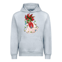 Heather Grey christmas rooster with lights Urban Hoodie - RanaPortraitStore