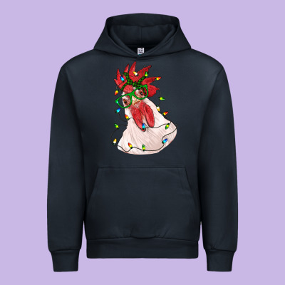 Christmas Rooster With Lights Urban Hoodie Designed By Ranaportraitstore