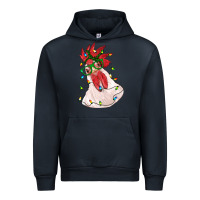 Navy christmas rooster with lights Urban Hoodie - RanaPortraitStore