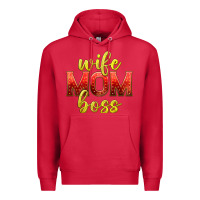 Cardinal wife mom boss Premium Hoodie - texasbilliewilder
