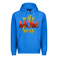 Wife Mom Boss Premium Hoodie | Teevron