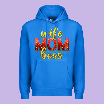Wife Mom Boss Premium Hoodie Designed By Texasbilliewilder
