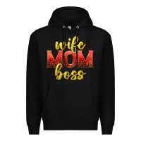 Black wife mom boss Premium Hoodie - texasbilliewilder