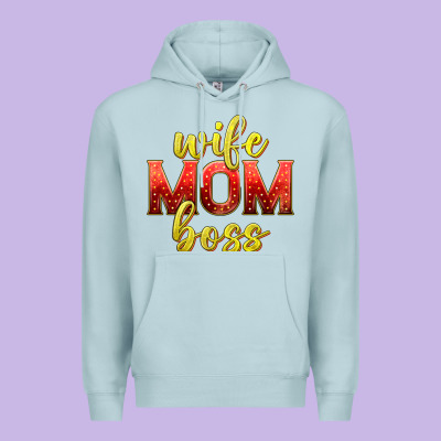 Wife Mom Boss Premium Hoodie Designed By Texasbilliewilder