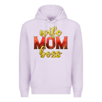 Lilac wife mom boss Premium Hoodie - texasbilliewilder