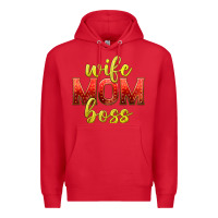 Red wife mom boss Premium Hoodie - texasbilliewilder
