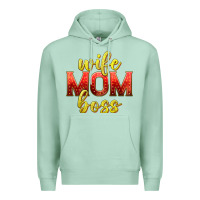 Seafoam wife mom boss Premium Hoodie - texasbilliewilder