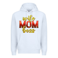 White wife mom boss Premium Hoodie - texasbilliewilder
