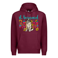 Burgundy western st bernard mom Premium Hoodie - texasbilliewilder