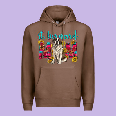 Western St Bernard Mom Premium Hoodie Designed By Texasbilliewilder